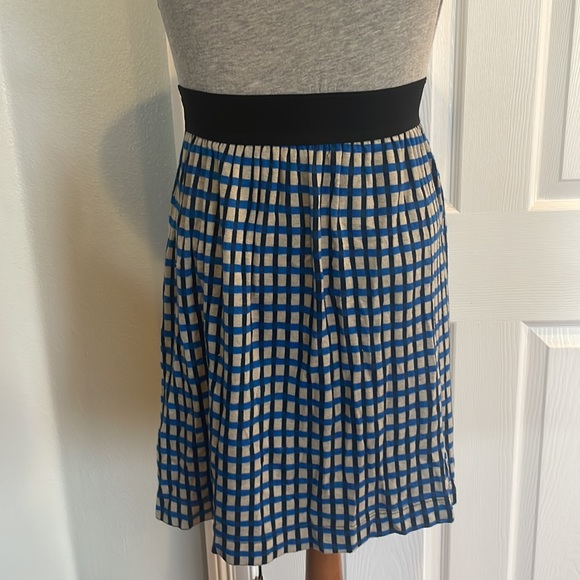 Twnntyone Dress mini blue black gray plaid Sleeveless womens size M rayon cotton - Picture 11 of 16